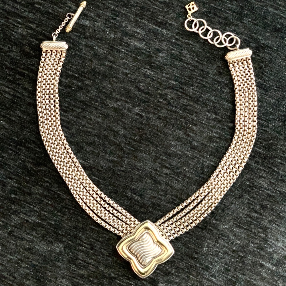 GORGEOUS David Yurman Gold & Silver Necklace!!